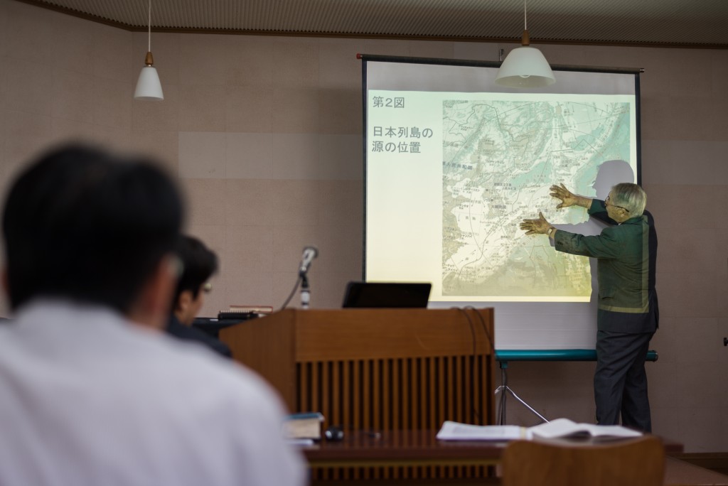 Iwama san (the man giving the presentation in this photo) rode with me from Chiba to the camp. He holds a PhD in geology or something like that, and spoke on earthquakes, how future ones will affect Japan, and some of the significance of that for Christians and the church. I understood approximately 1% of his presentation, but thankfully riding in the car with him, I was able to get a bit more info.