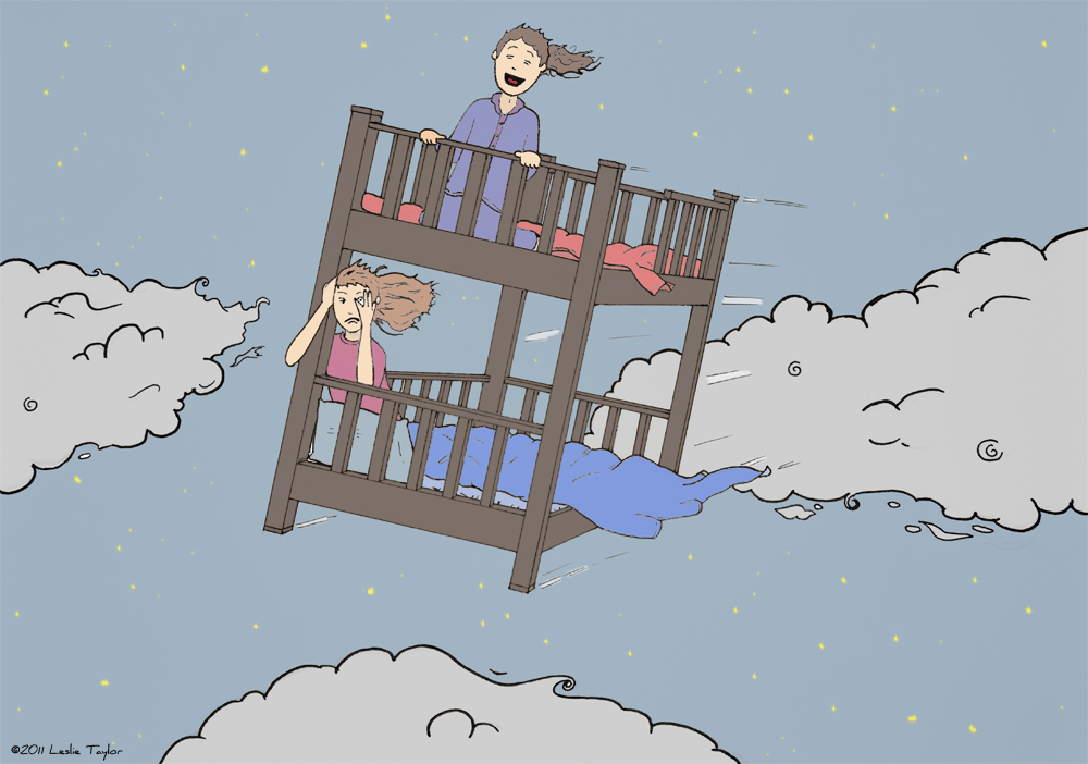 Bunk Bed Coloring Pages Flying bunk bed